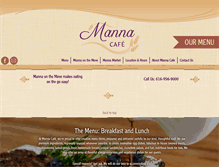 Tablet Screenshot of mannacafes.com